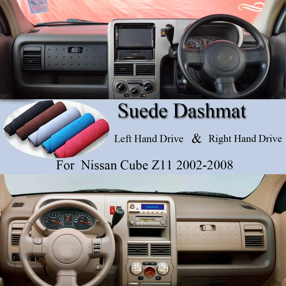 

For Nissan Cube Z11 2nd 2002 2003 2004 2005 2006-2008 Suede Leather Dashmat Dash Mat Cover Dashboard Pad Carpet Car Accessory