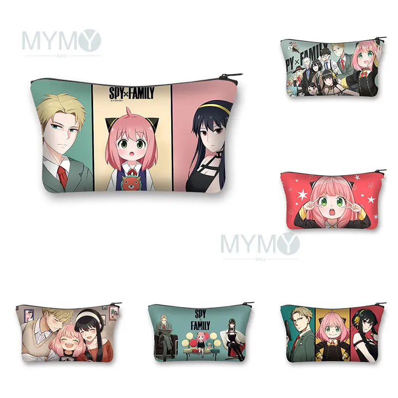 

Spy X Family Cosmetic Bags Japanese Anime Harajuku Women Travel Essentials Makeup Bags Kawaii Girls Lipstick Toiletries Bag