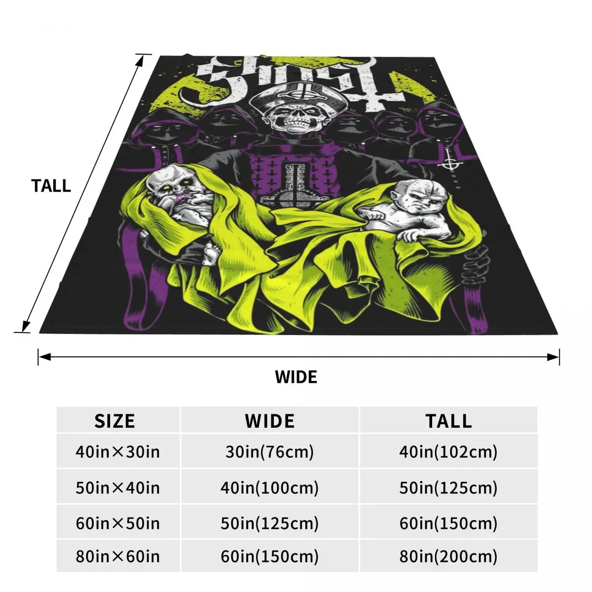 Ghost Band BC Rock одеяла фланелевые осенне-зимнее многофункциональное ультрамягкое