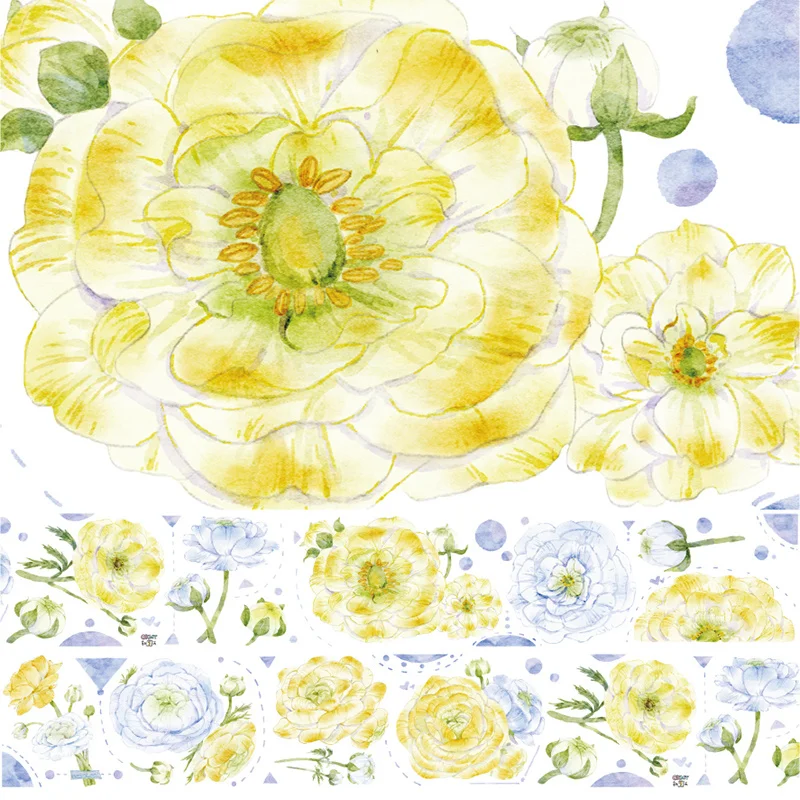 

Pet Washi Tape Flower Landscaping Decorative Sticker Foreign