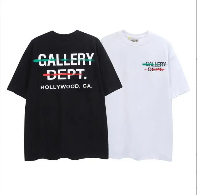 

A18 Новая женская модная оригинальная брендовая футболка с надписью Gallery Dept, мужские топы, летние хлопковые Осенние футболки с коротким рукавом