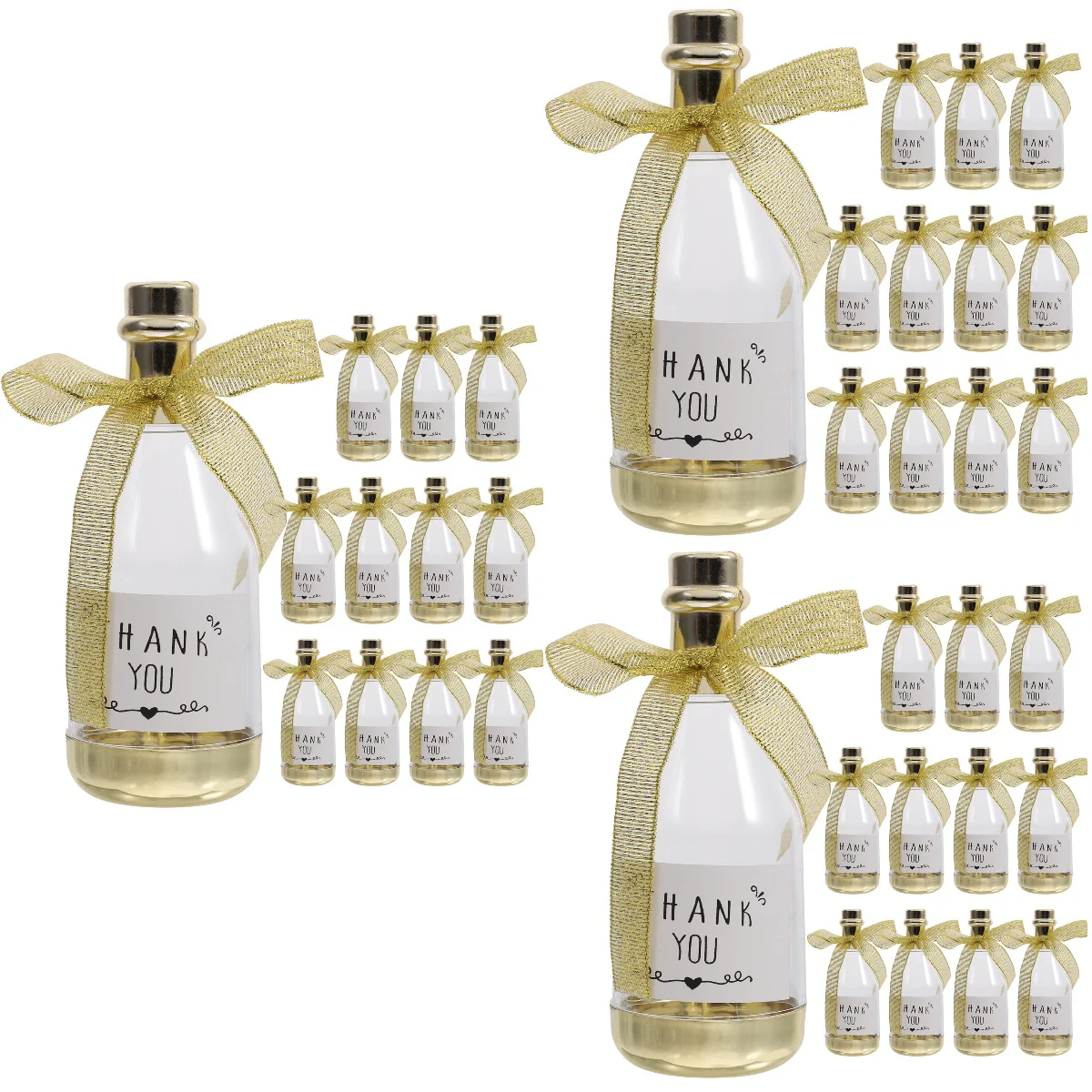 

36 Bottle Container with Ribbon Wedding Party Favor Box Treat Containers