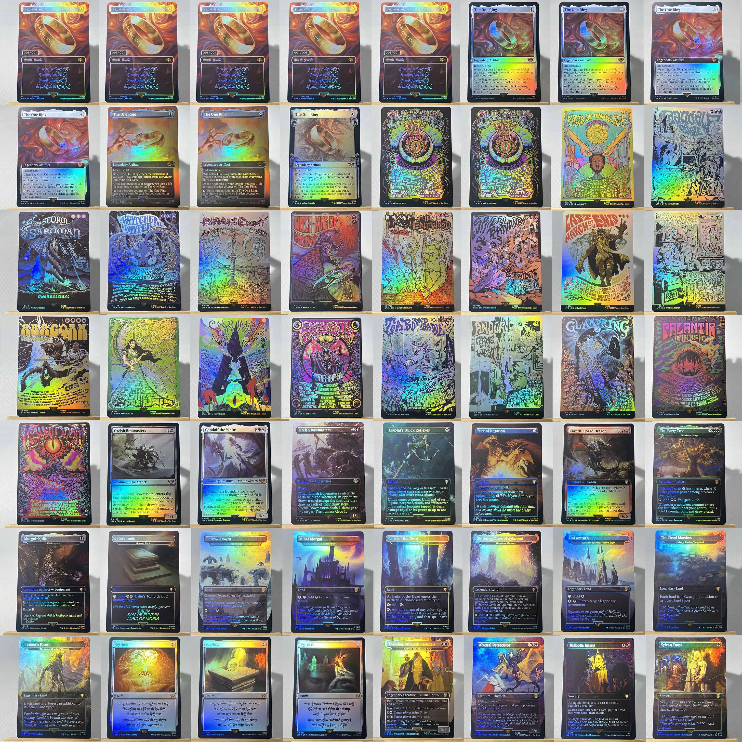 Фото LTR FOIL3-01 Tcg прокси волшебные карты The One Ring Dawn of a New Age Shadow of the Enemy Hew the Entwood собирается №2