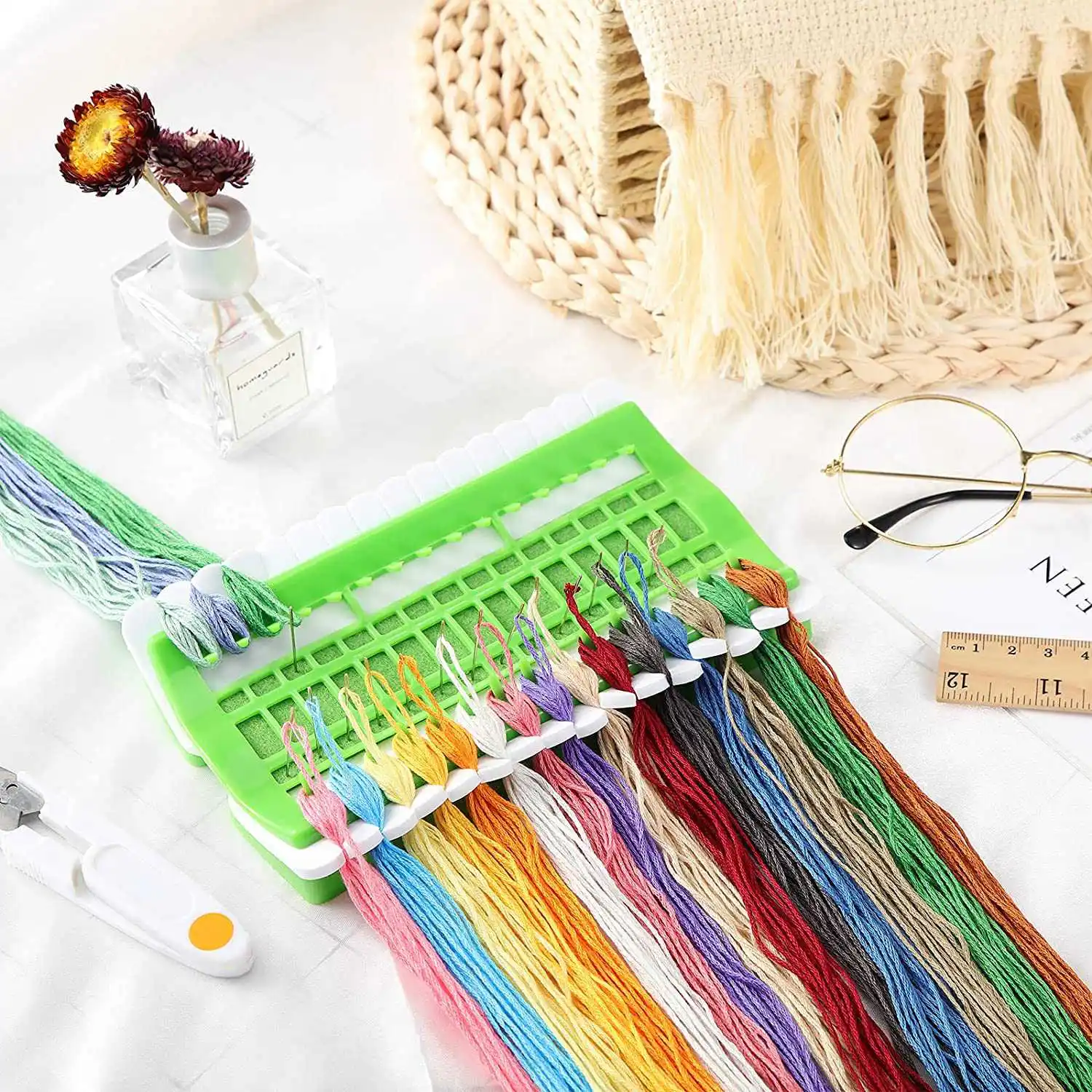 2Pcs Organizer Cross Stitch Kit Embroidery Thread Project Card 30 Positions Sewing Needle Pins Holder Tools Accessory | Дом и сад