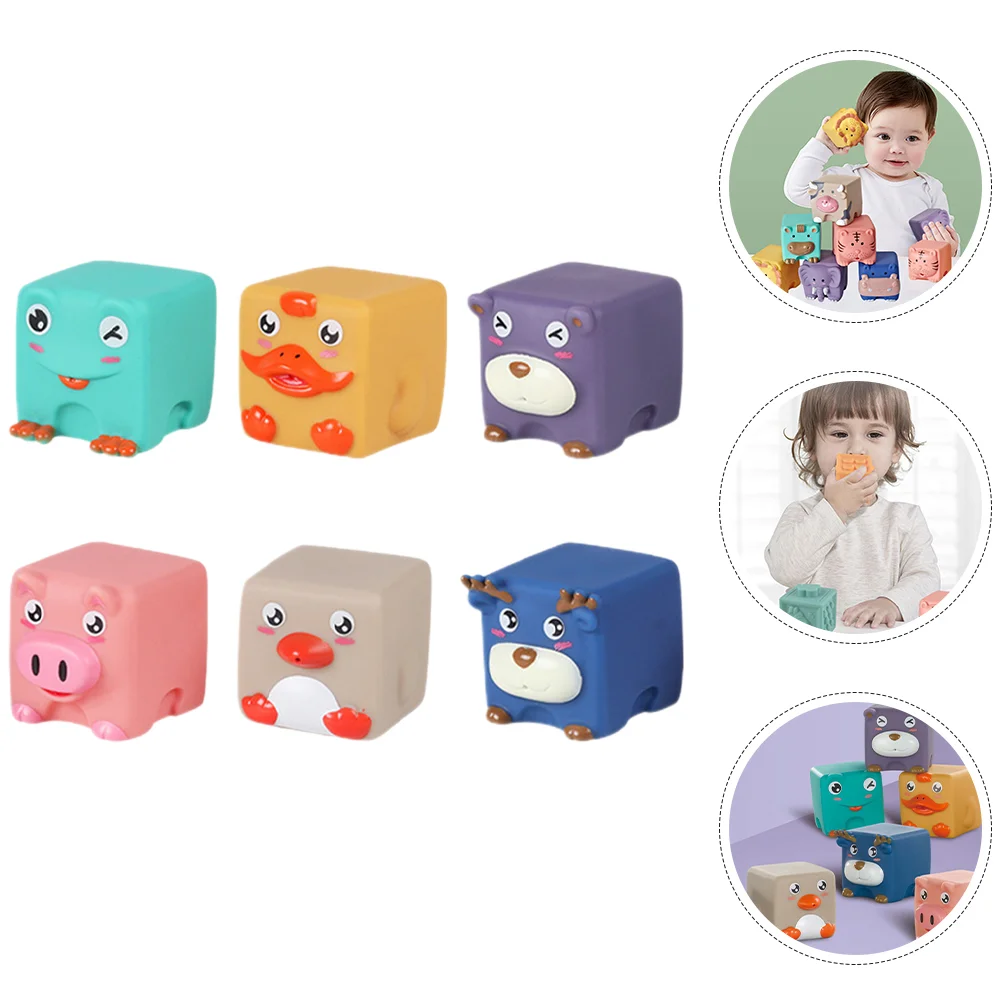 

6 Pcs Toddler Bathing Plaything Baby Toys Animal Silica Gel Children Infant Tub