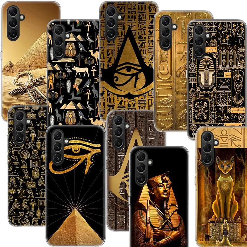 Древний Египет Egyptian God Horus Kemetic Heru Чехол для телефона Samsung A02S A03S A13 A23 A33 A52S A12 A22 A32 Galaxy
