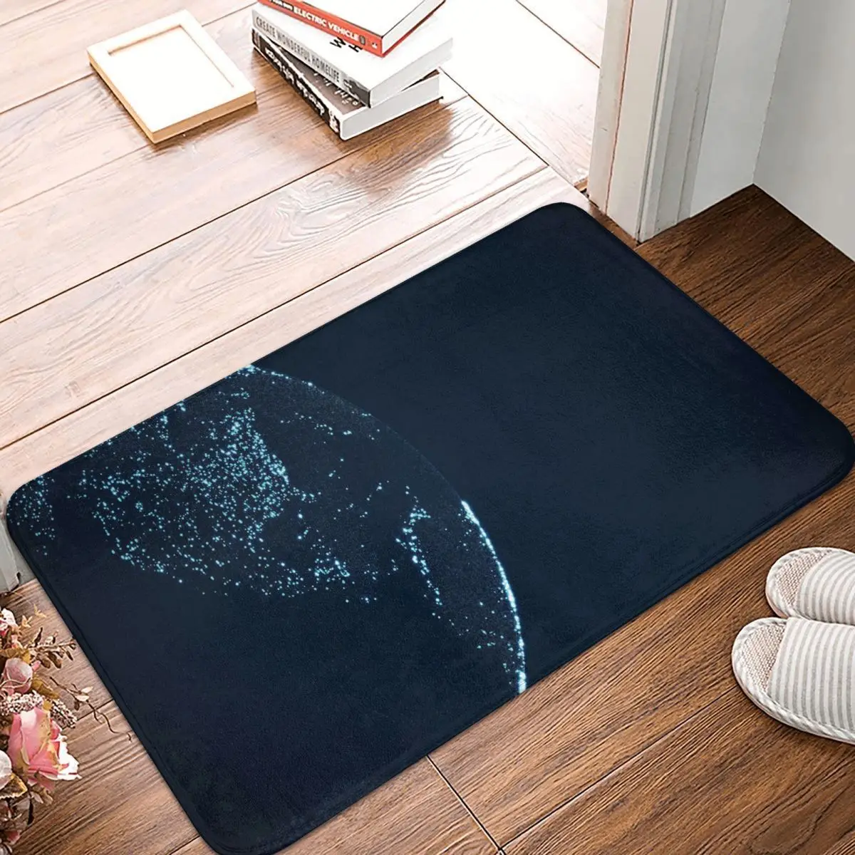 

Bitcoin Virtual Encrypted Digital Currency Bedroom Mat Earth Doormat Living Room Carpet Balcony Rug Home Decor