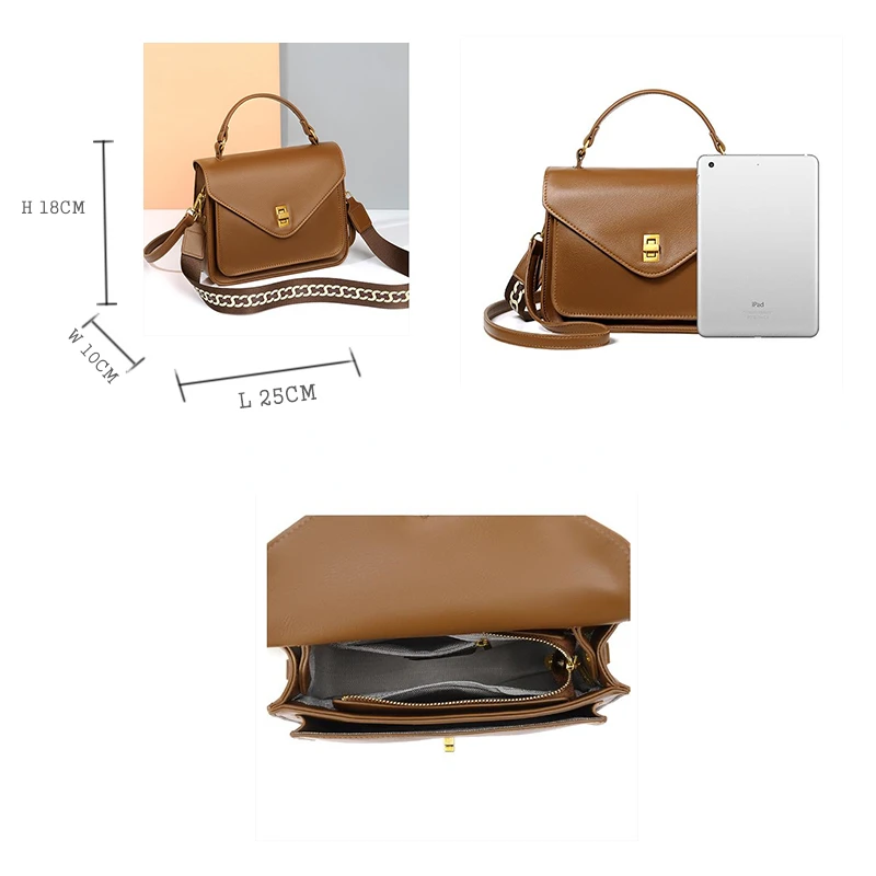 2023 New Cowhide Pattern Light Luxury Postman Bag Fashion Women's Handbag Retro Western Style Versatile  Shoulder Crossbody Bag