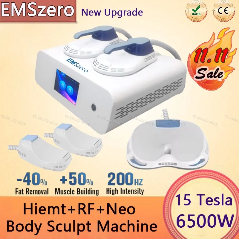 EMS Body Sculpt RF Machine Новое обновление 6500 Вт 200 Гц EMSzero Muscle Build Nova Утягивающее удаление