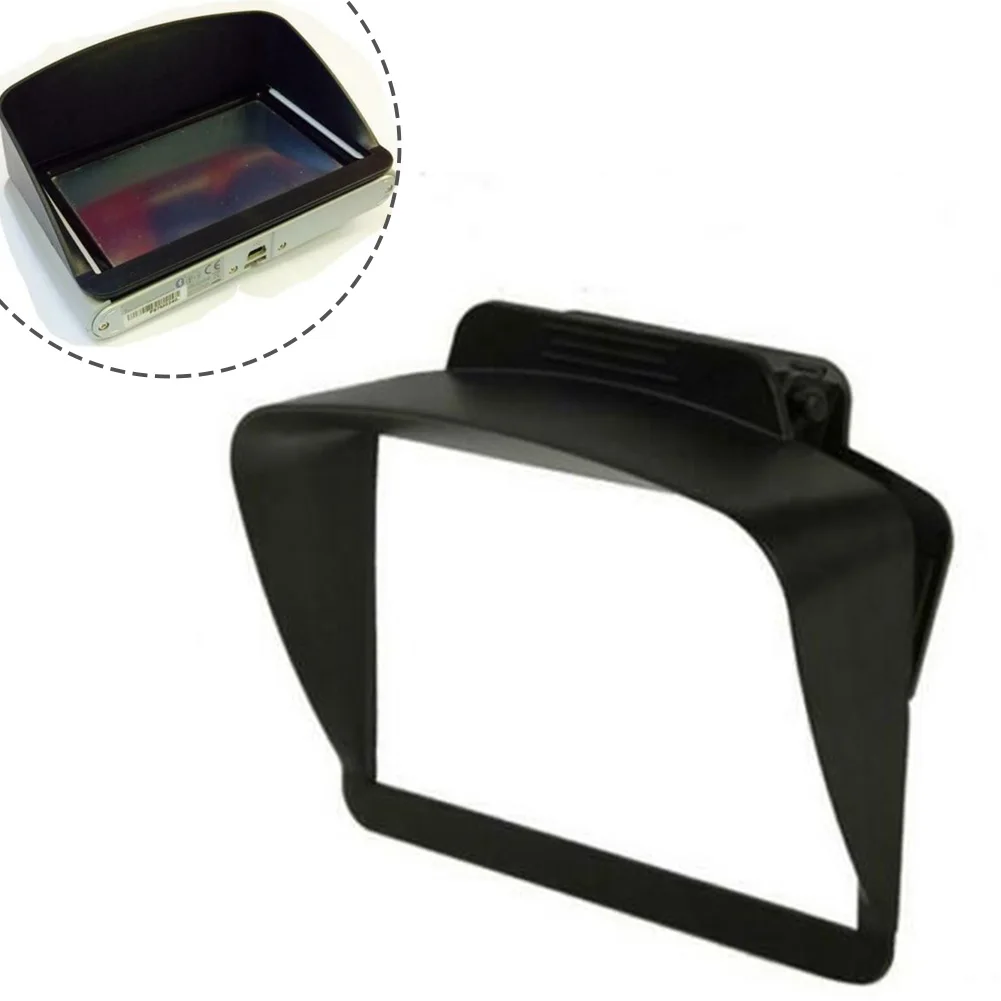 

1pcs Sat Nav Sun Shade Visor 5 Inch Accessories Anti-Glare Black Plastic