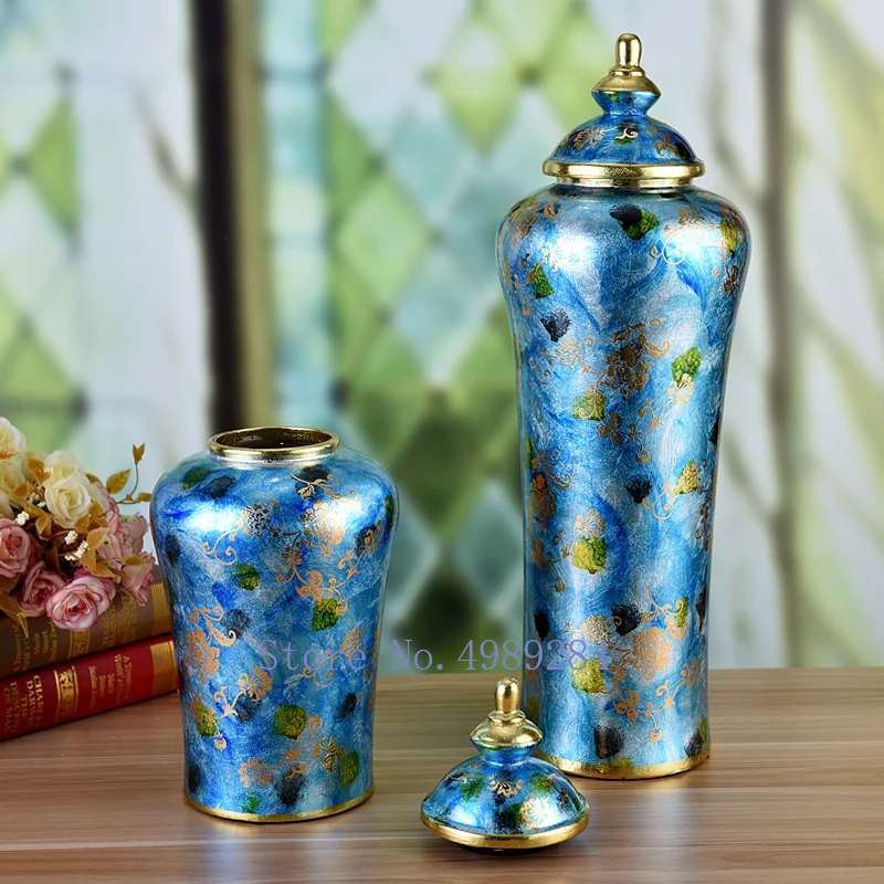 Керамическая банка для хранения в стиле ретро керамический горшок с крышкой ваза