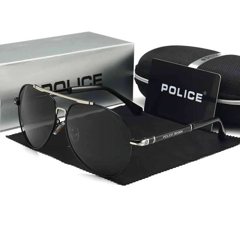 

POLICE 758 Sunglasses Unisex Square Vintage Sun Glasses Famous Brand Sunglases Polarized Sunglasses Retro Feminino for Women Men