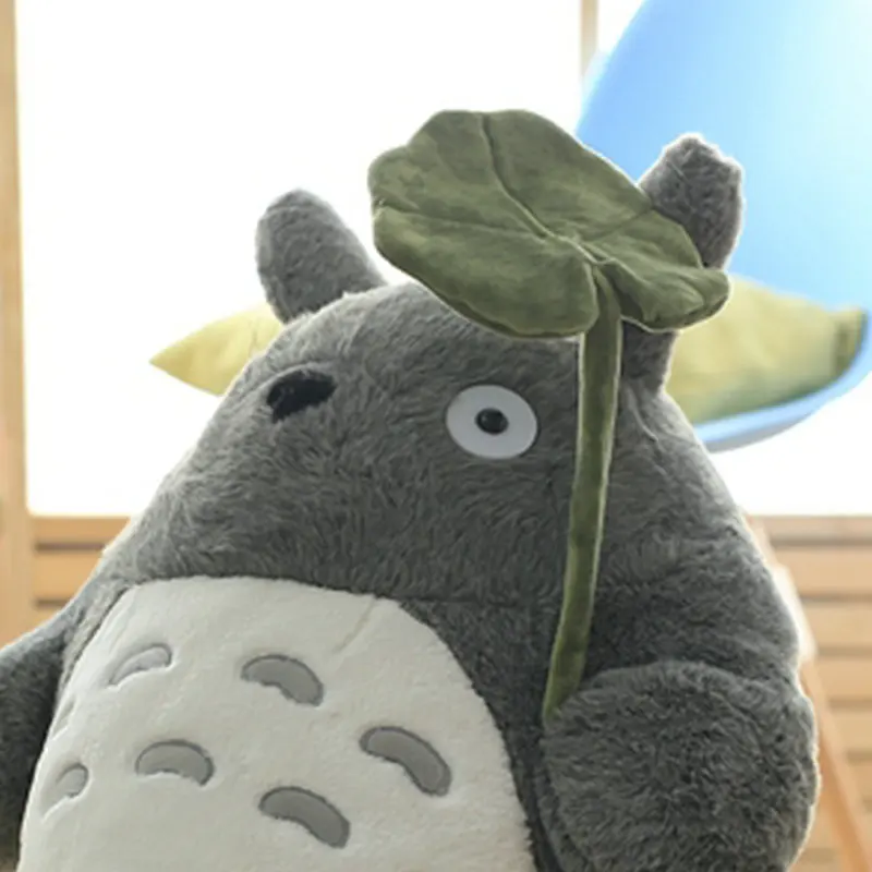 Totoro плюшевая игрушка милая кошка японская аниме фигурка Тоторо с листьями лотоса