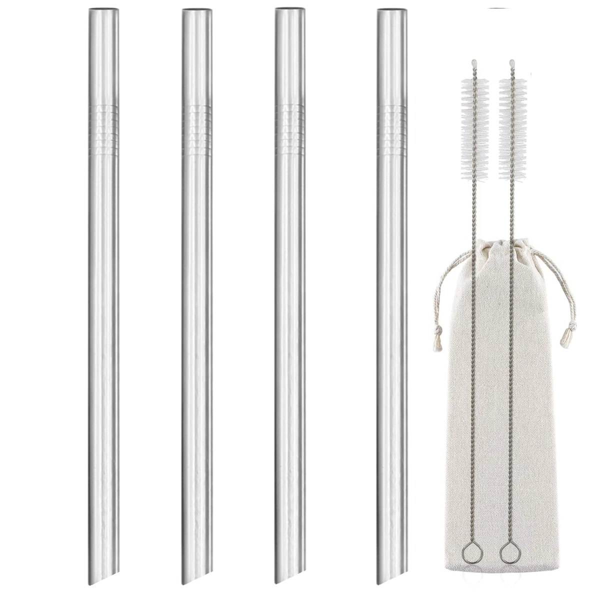 

Металлические соломинки LYthE 4 штуки