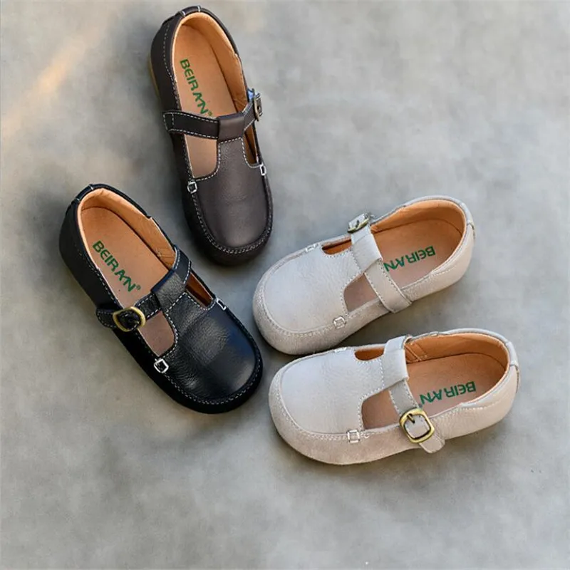 Школьная кожаная обувь в стиле ретро для девочек новинка весны 2022 модная детская