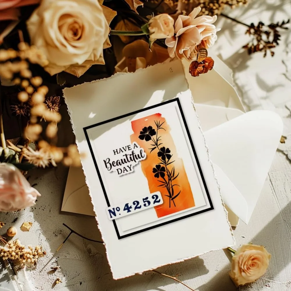 Силуэты растений прозрачные штампы 5 91x5 91 дюйма полевые цветы силуэты травы