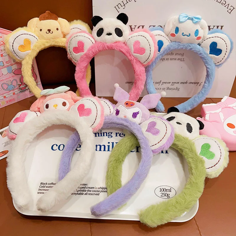 Детская повязка для волос Sanrio милая плюшевая заколка My Melody Kuromi девочек