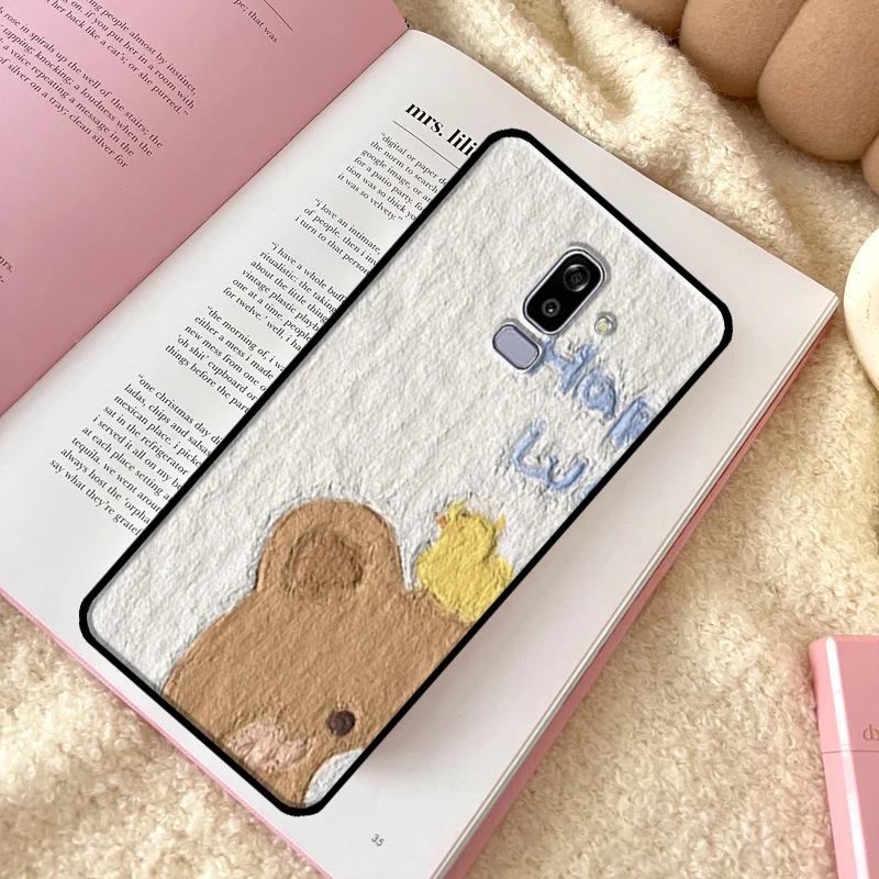 Милый корейский чехол для телефона с изображением кролика и медведей Samsung Galaxy J6 J4