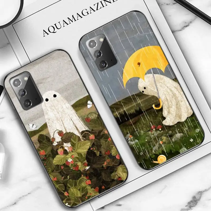 

Cute Ghost Phone Case for Samsung Note 5 7 8 9 10 20 pro plus lite ultra A21 12 72