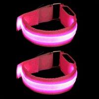 2pcs bracelet glowing band stylish armband light band luminous armband for sports running outdoor