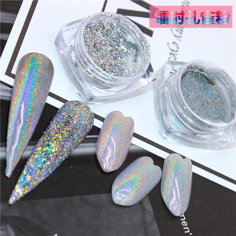 

5g/Jar Ultra-fine powder Pixie Dust (Extra Fine Glitter): Color-Holographic Glitter For acrylic & gel nail art 1Pc -Holographic
