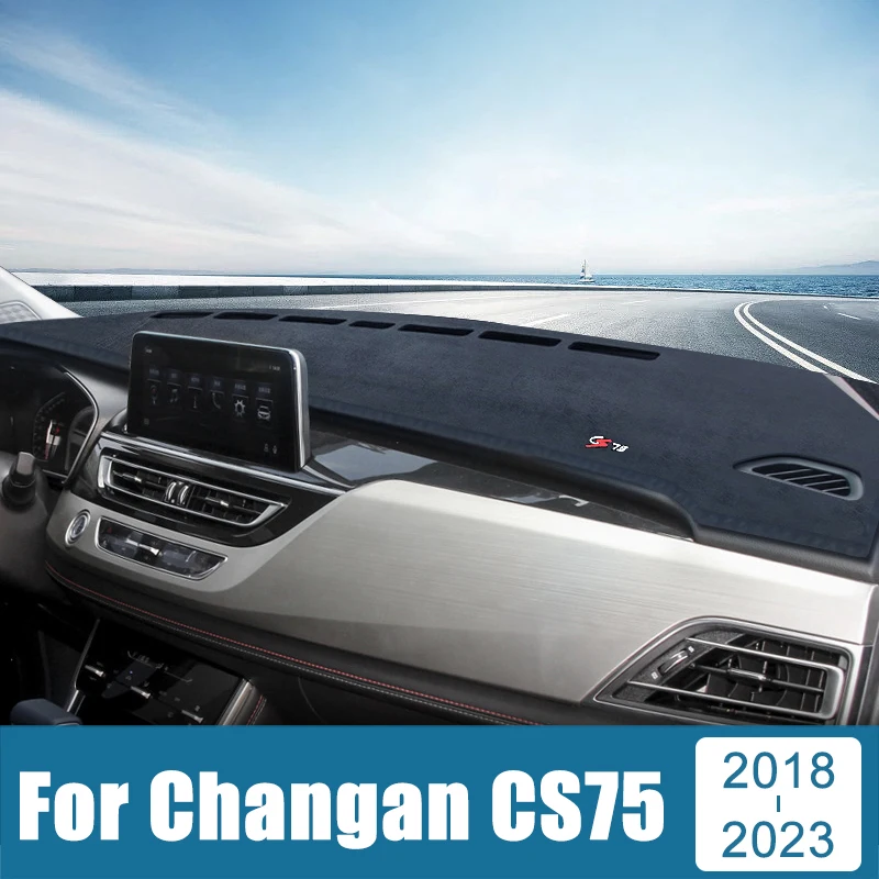 

For Changan CS75 2018 2019 2020 2021 2022 2023 Car Dashboard Cover Avoid Light Pad Sun Shade Anti-UV Carpets Non-Slip Case Mat