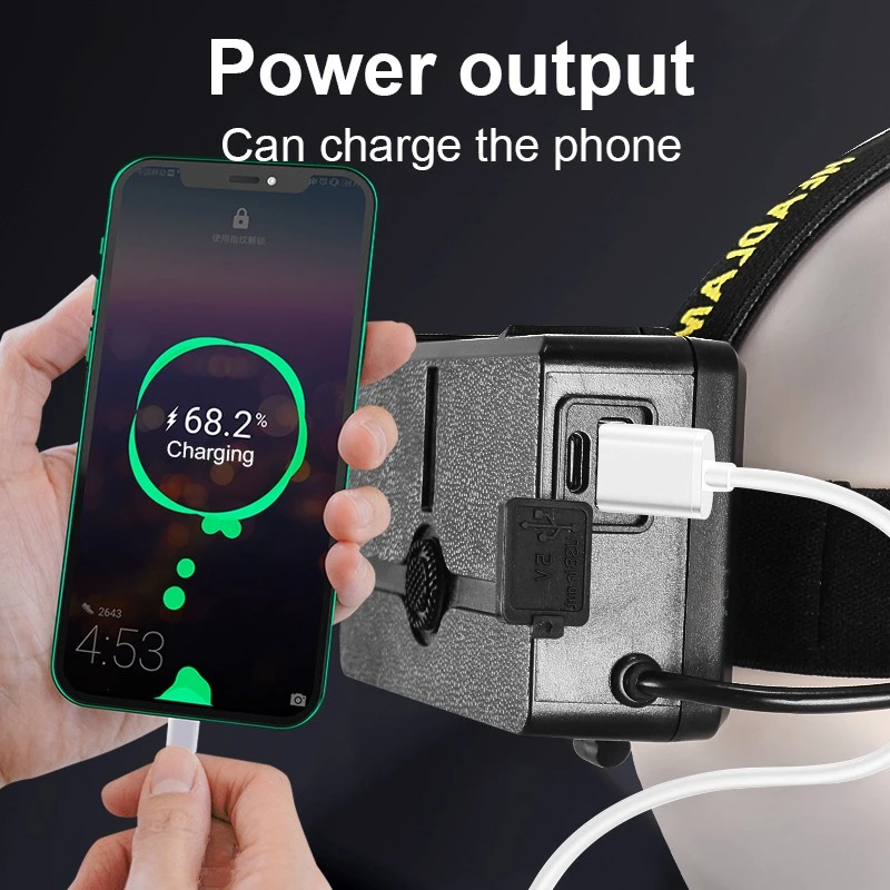 Новейший сверхвысокий мощный налобный фонарь для рыбалки XHP360, USB перезаряжаемые фонари, налобный фонарь 18650, датчик фар, налобные фонарики (art.: 3920d1bd5bcbd) - 3920d1bd5bcbd