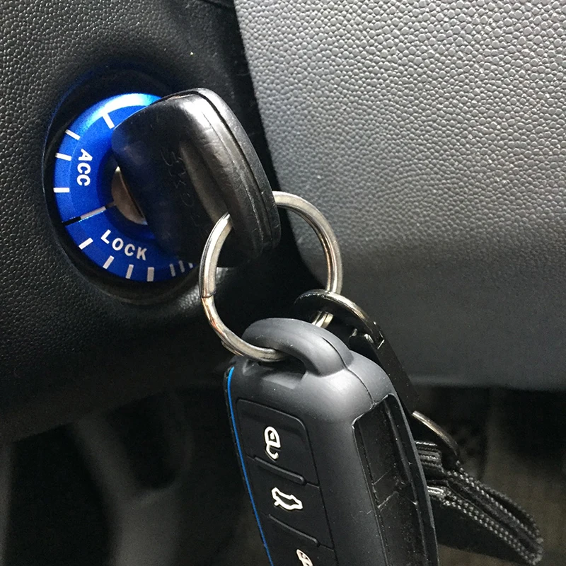 

Engine Start Ignition Cover Styling Ringhole Sticker Accessories Case for Golf VW Polo Passat Audi Car decoration