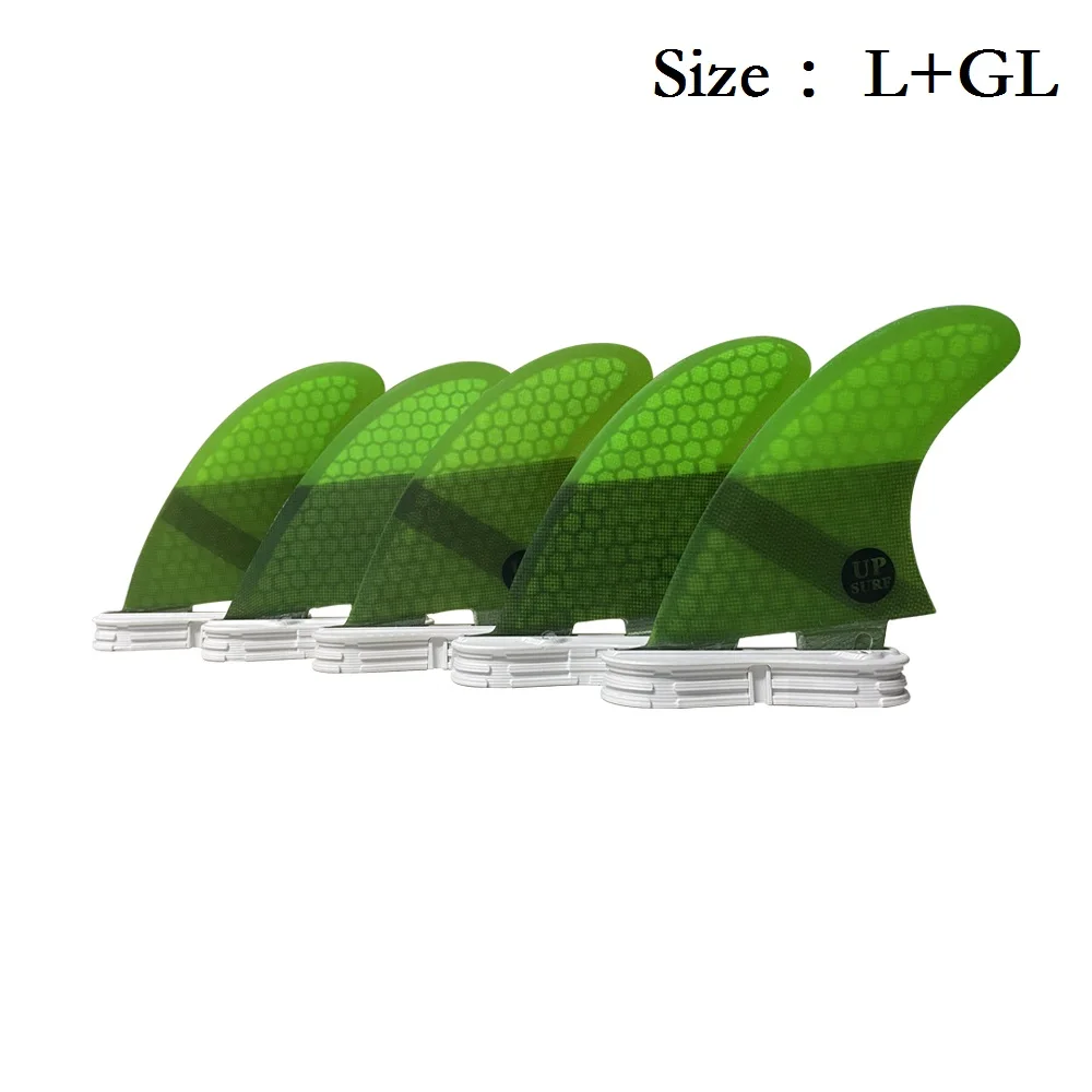 

UPSURF FCS 2 Fins Thruster G7+GL Surfboard Fin Tri-quad Fin Set Fiberglass Honeycomb Double Tabs 2 Fin Swimming Accessories
