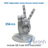 356 pcs adjustable joints human hand model set building blocks moc bricks educational puzzle toys kid brithday christmas gifts