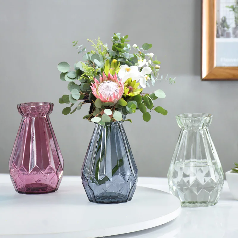 

Transparent Glass Flower Vase Home Living Room Decorati Simple Glass Bottle Table Crafts Ornaments Hydroponic Flower Arrangement