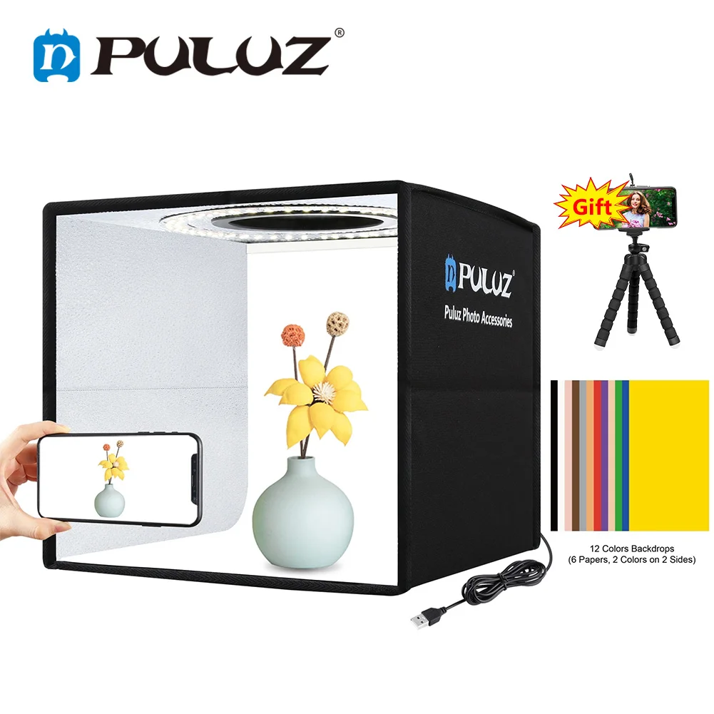 

Световой короб PULUZ для фотостудии, 25 см светильник цветов фона