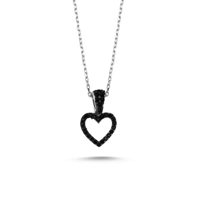 

Серебряное 925 пробы ожерелье из циркония с сердцем