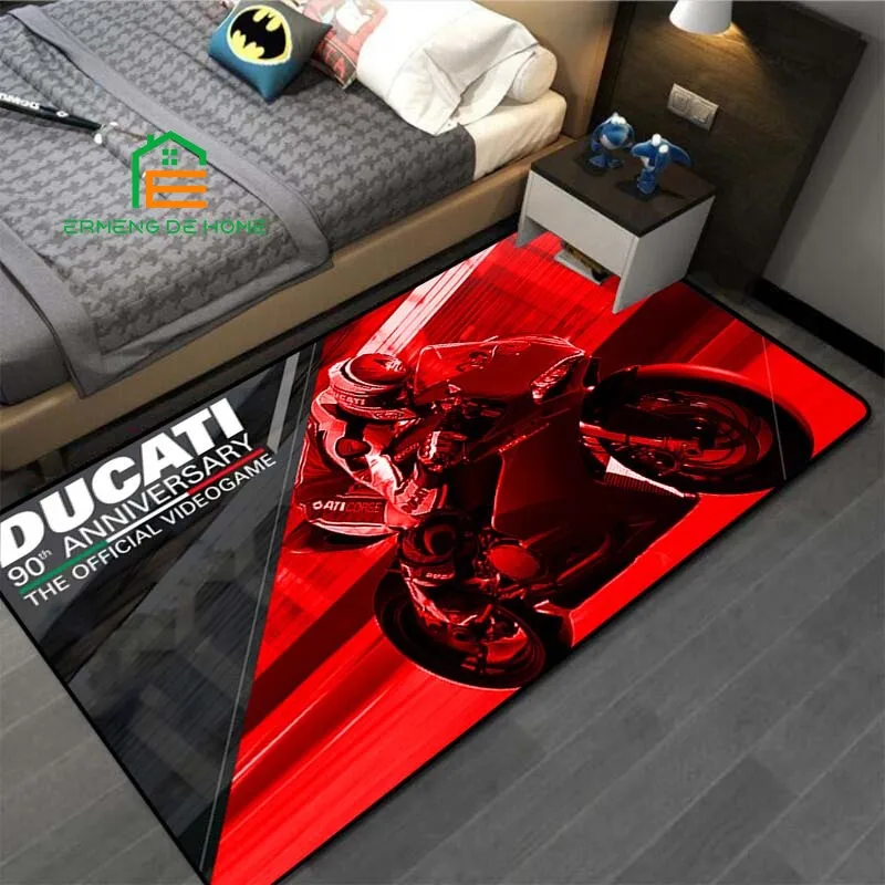 

Ducati logo Pattern Carpets for Bedroom Living Room Kitchen Floor Mats Home Decor Non-Slip Floor Pad Rug