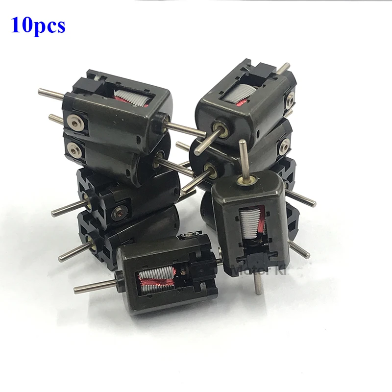 

10pcs Mabuchi Mini 010 Quiet Motor DC12V 28000RPM/ 28000RPM High Speed Dual-shaft Low Noise Good Quanlity DIY Toy Car Boat Model