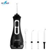 seago oral irrigator usb rechargeable dental water flossers portable 3 modes teeth washing machine 200ml travel home office gift