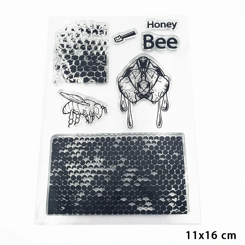 

Honey Bee plants Clear Stamp for DIY Scrapbooking Card Fairy Transparent Rubber Stamps Making Photo Album Crafts Template