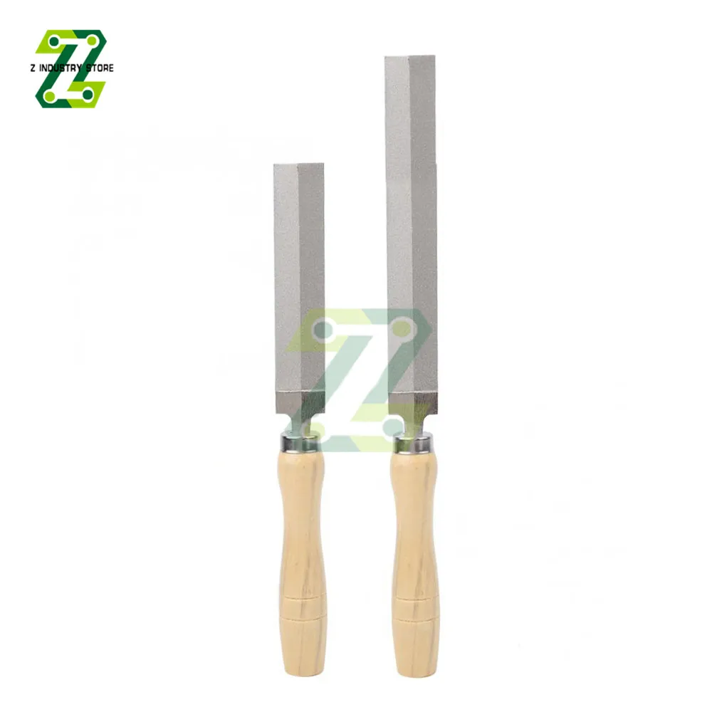 4/5 Inches Diamond File Wooden Handle Metal Diamond Wood Carving Metal Glass Grinding Woodworking Garden Tools