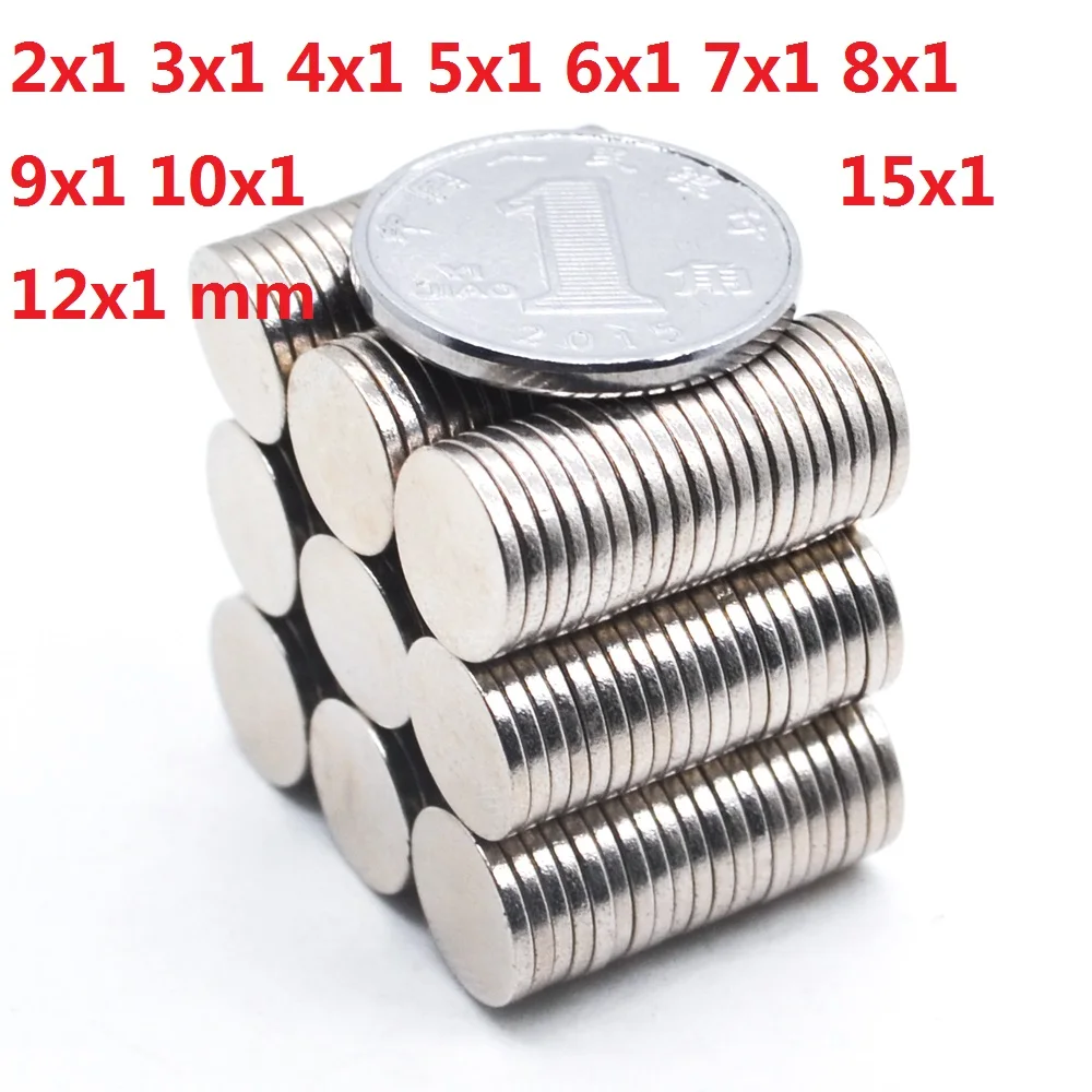 Дисковый магнит NdFeB 2*1 3*1 4*1 5*1 6*1 7*1 8*1 9*1 10*1, мощные неодимовые магниты 2x1 3x, 20 шт./партия 1 4x1 5x1 6x1 7x1 8x1 9x1 10x1