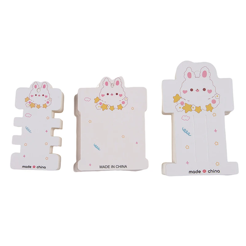 

50Pcs Cartoon Rabbit Jewelry Packaging Materials Jewelry Necklace Bracelet Display Hanging Cards Price Tags