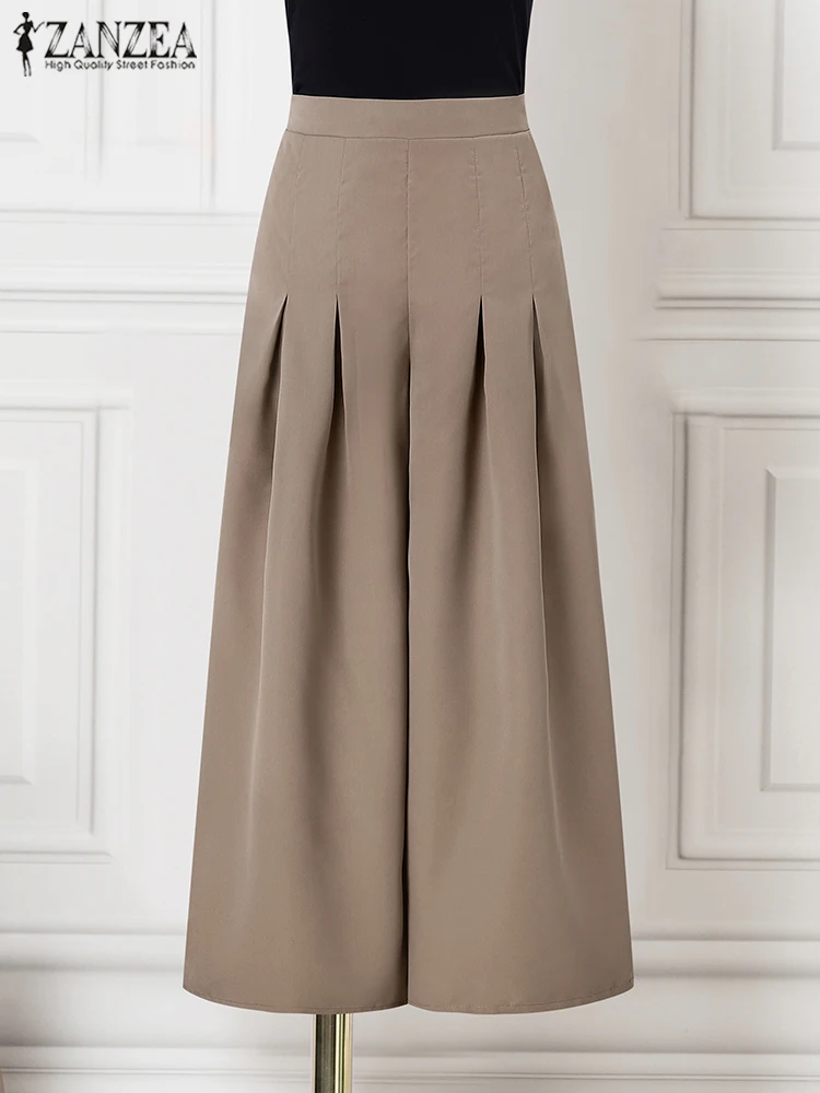 Лето 2024 ZANZEA повседневный костюм брюки женские широкие капри элегантные
