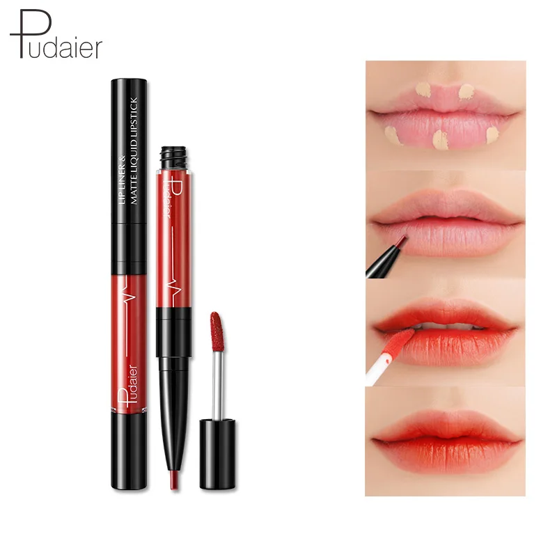 

16 Color Lip Liner + Lip Gloss Set Stain Plumpers Beauty Matte Liquid Lipstick Long-lasting Waterproof Makeup Cosmetics