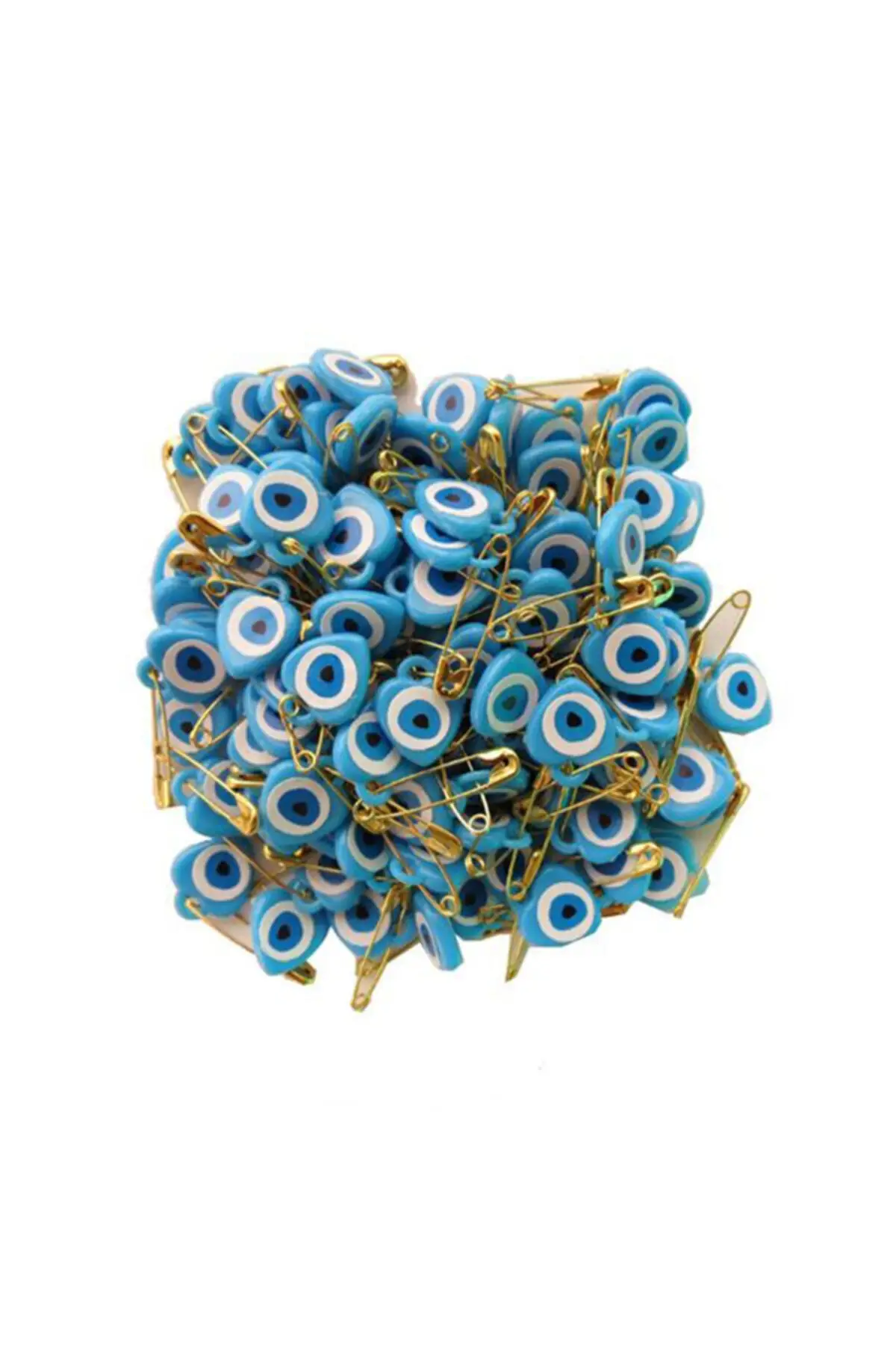 

TahtakaleToptanclarNazar Bead Safety Pin (100 Pcs) Blue henna bride veil welon