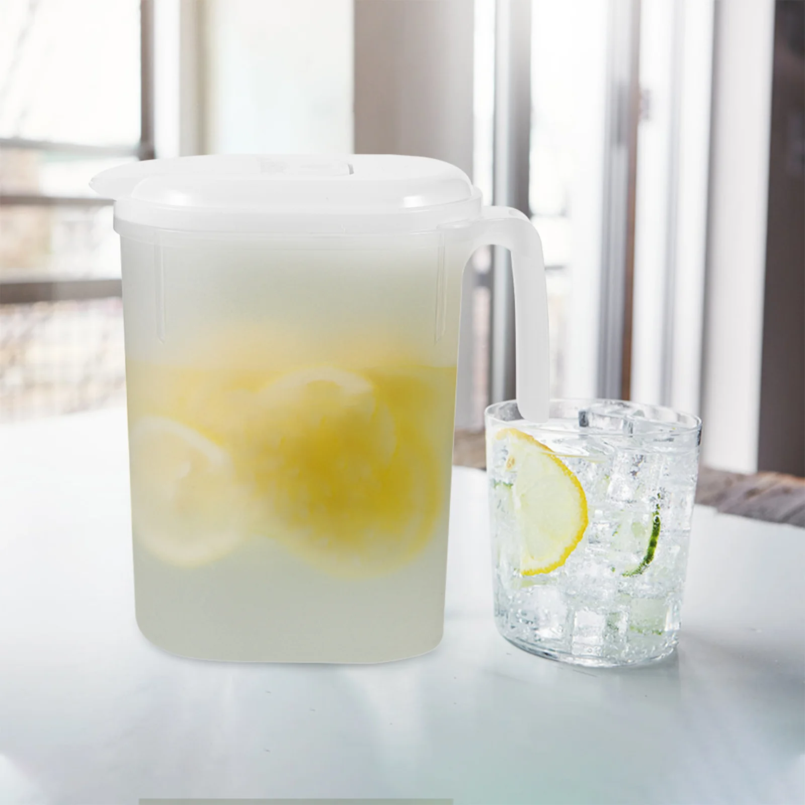 

Pitcher Water Lid Jug Beverage Juice Fridge Carafes Container Dispenser Drink Containers Cold Tea Lemon Plastic Lemonade Hot