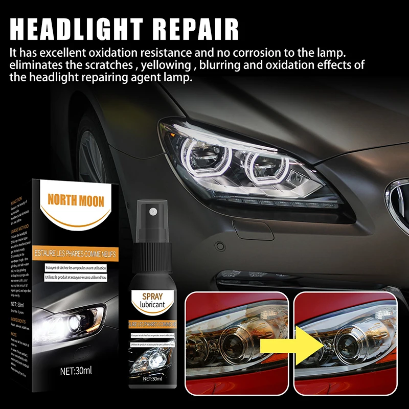 

Car Headlight Polishing Agent Scratch Remover Repair Fluid Headlight Renewal