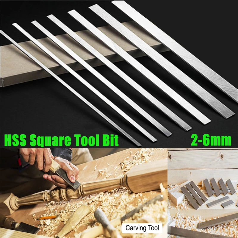 

HSS Square Blade Mini Lathe Drill HRC Tool Bit Mill Boring Cutter 5x200 6x200 8x200 12x200 16x200mm For Milling Turning Cutting