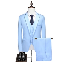 jacketvestpants groom wedding dress tuxedo formal 3 pieces sets high end brand luxury business mens slim fit suit blazers