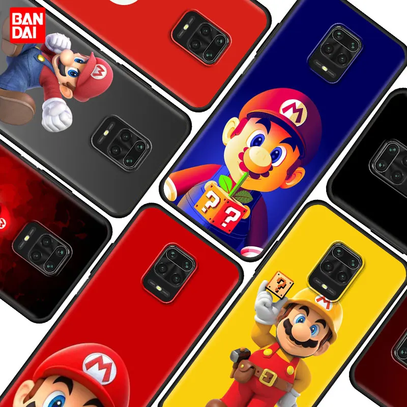 

Cover Case for Xiaomi Redmi Note 7 8 9 9s 10 11 8T 11T Pro Plus 5G 4G Bag Capa Armor Phone Soft Official Shell Super Mario