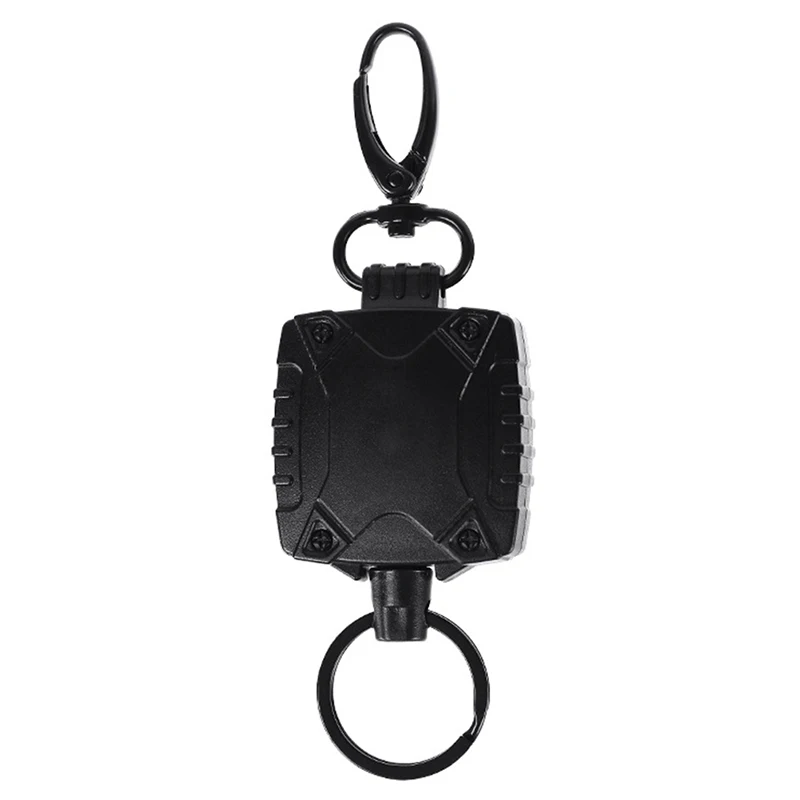 

Outdoor Climbing Easy-Pull Buckle Keychain Retractable Keyring Ring Reel for Office Door ID Entrance Card Multi-Tools