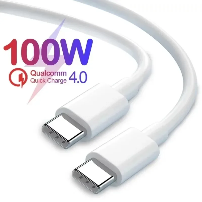 Фото Новый кабель PD Dual USB Type C к USB C 1/2 м, 100 Вт, 5 А, кабель для зарядного устройства, высокоскоростной кабель для быстрой зарядки данных для Macbook/Samsung №5